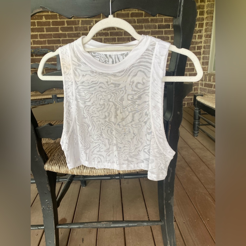 WHITE GYMSHARK TANK